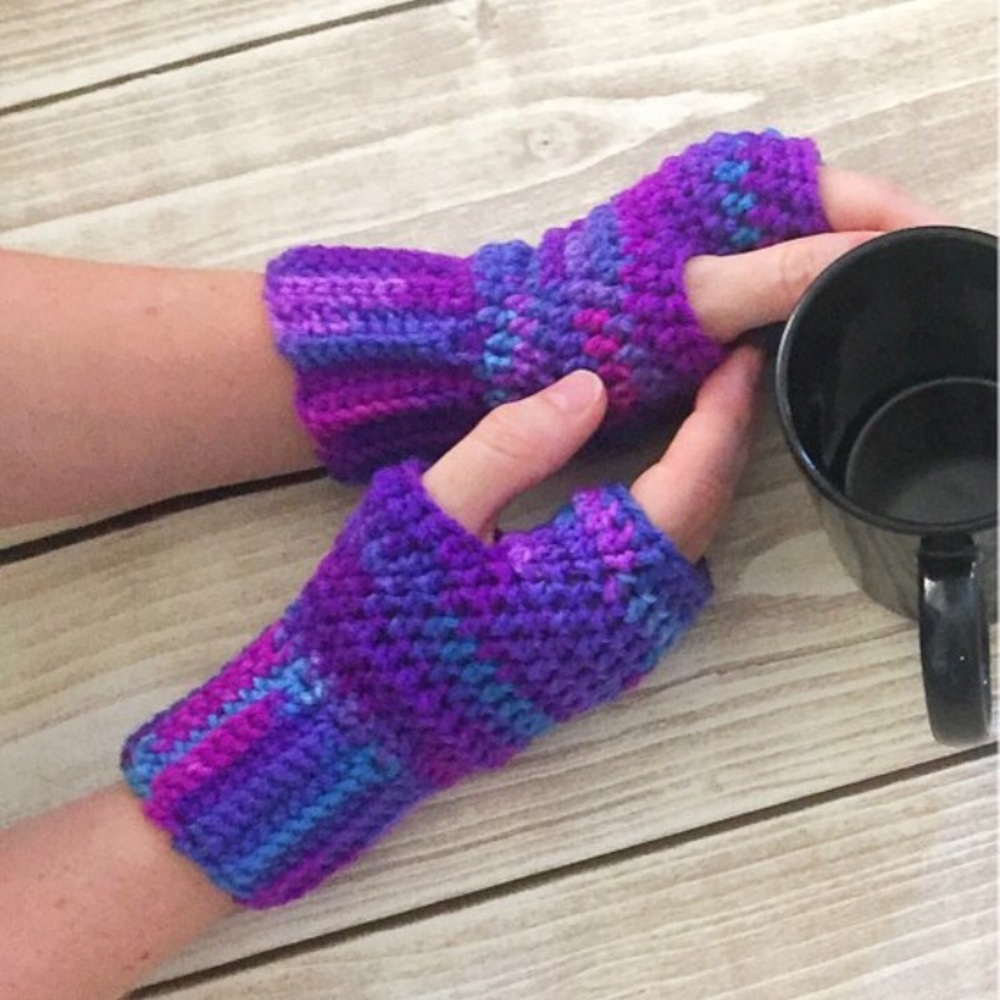 Handmade fingerless gloves